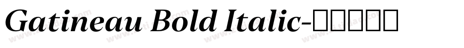 Gatineau Bold Italic字体转换